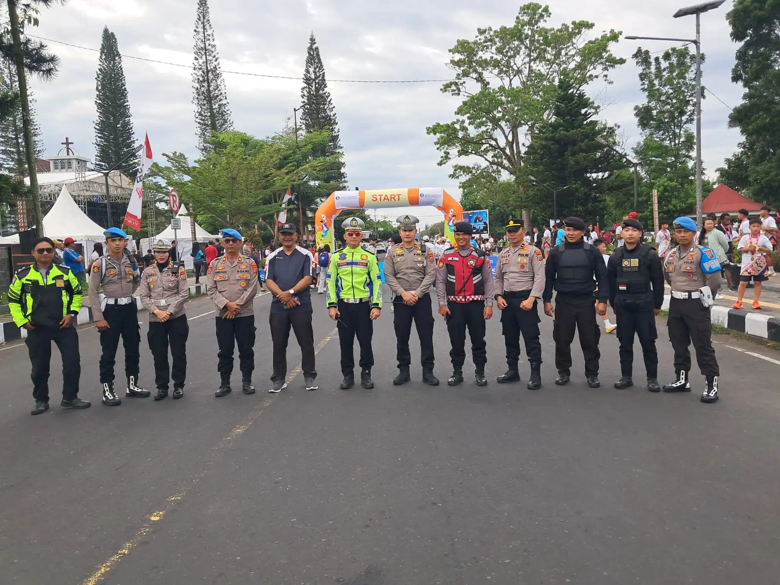 Fun Run Tondano Fest 2025 Berlangsung Aman, Polres Minahasa All Out Lakukan Pengamanan